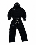 Never Alone 450 GSM Embroidered Sweatsuit - Black